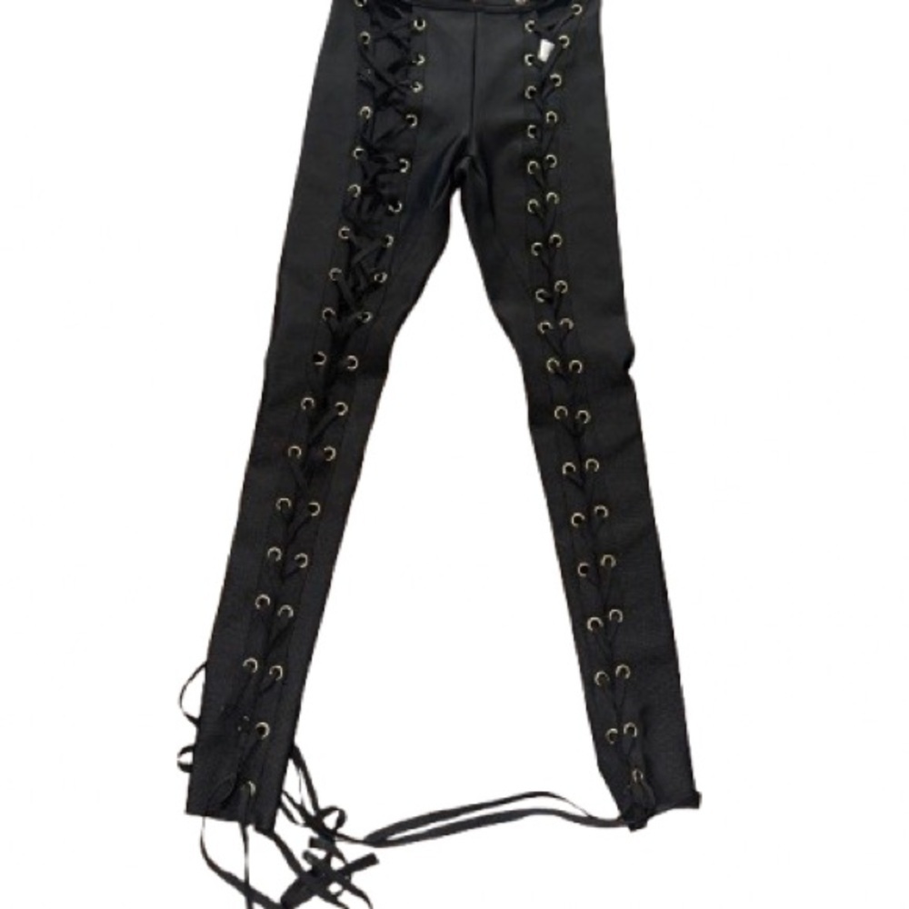 Fashion Nova Black Lace Up Pants
